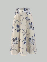 Relaxiva Women Floral Print Vacation Elegant Mid-Length Skirt